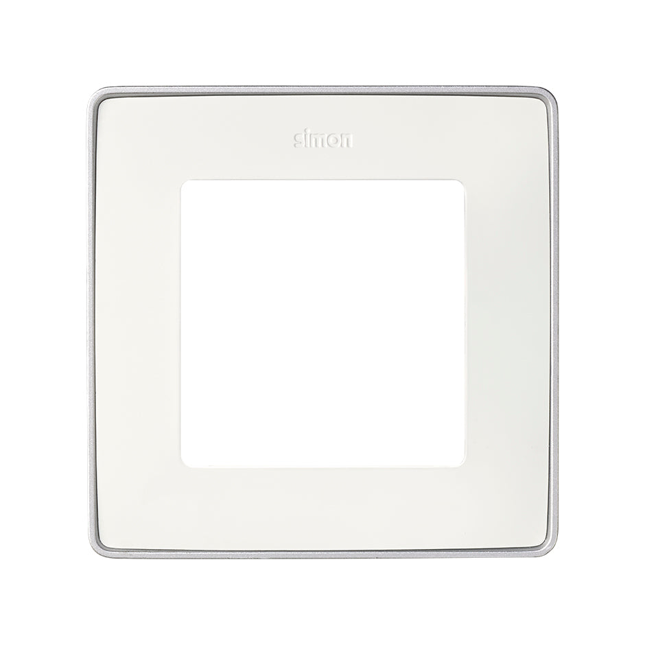 8201610-243 - Marco para 1 elemento blanco base aluminio Simon 82 Detail Select