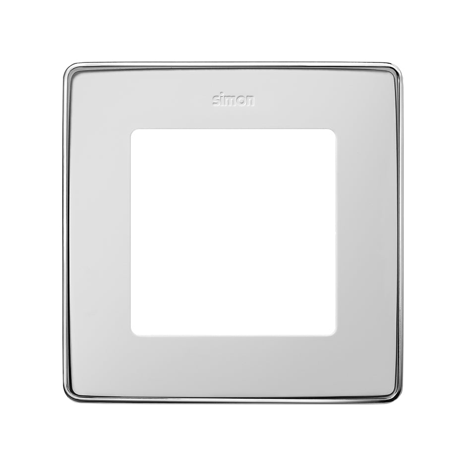 8201610-244 - Marco para 1 elemento blanco base cromo Simon 82 Detail Select