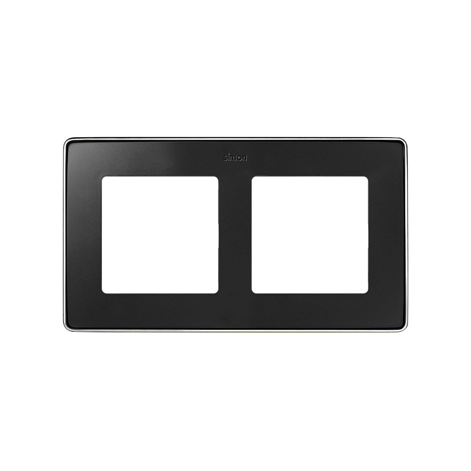 8201620-241 - Marco para 2 elementos grafito base cromo Simon 82 Detail Select