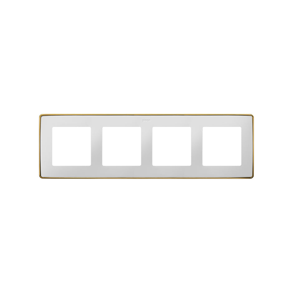 8201640-245 - Marco para 4 elementos blanco base oro Simon 82 Detail Select