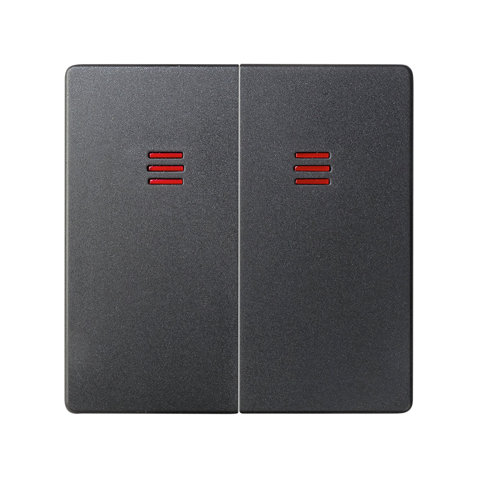 82025-38 - Tecla doble con visor para mecanismos de mando grafito Simon 82