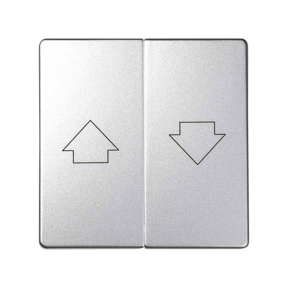82028-93 - Tecla doble para mecanismo de persianas con enclavamiento de seguridad aluminio frío Simon 82 Detail