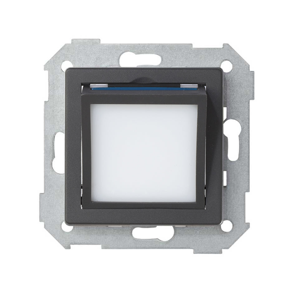 82036-38 - Placa basculante con orientación del haz luminoso para la baliza de cortesía grafito Simon 82