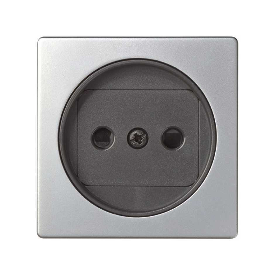 82040-33 - Tapa con dispositivo de seguridad para la base de enchufe bipolar aluminio Simon 82