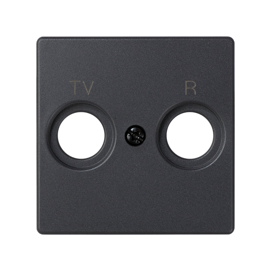 82053-38 - Placa para tomas inductivas de R-TV grafito Simon 82