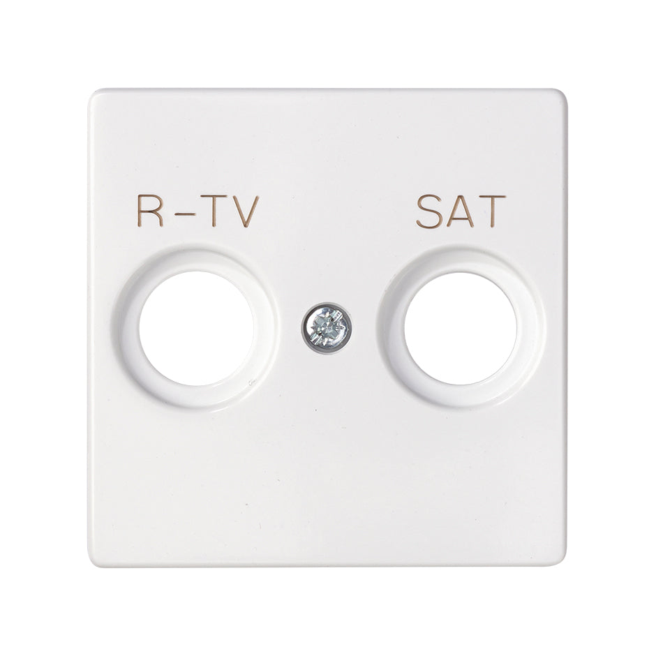 82097-30 - Placa para tomas inductivas de R-TV+SAT blanco Simon 82