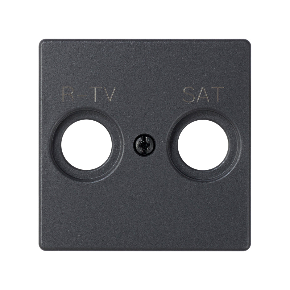 82097-38 - Placa para tomas inductivas de R-TV+SAT grafito Simon 82