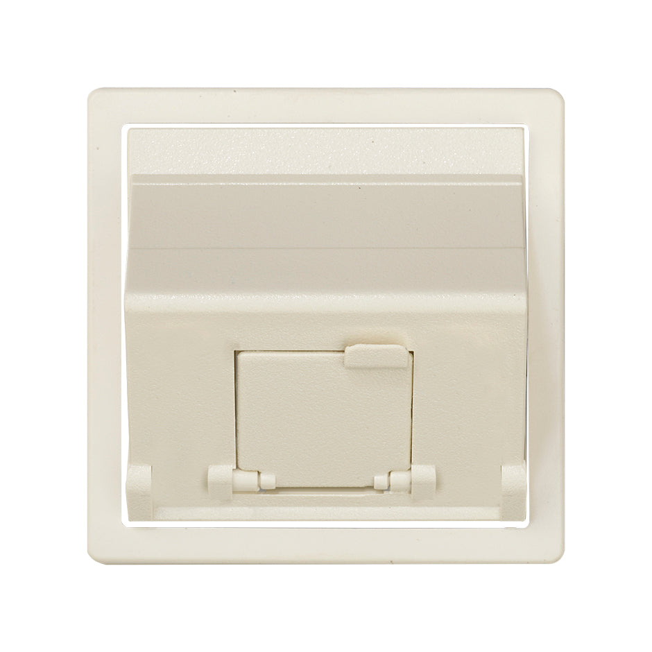 82578-31 - Placa de voz y datos inclinada con guardapolvo para 1 conector RJ45 marfil Simon 82