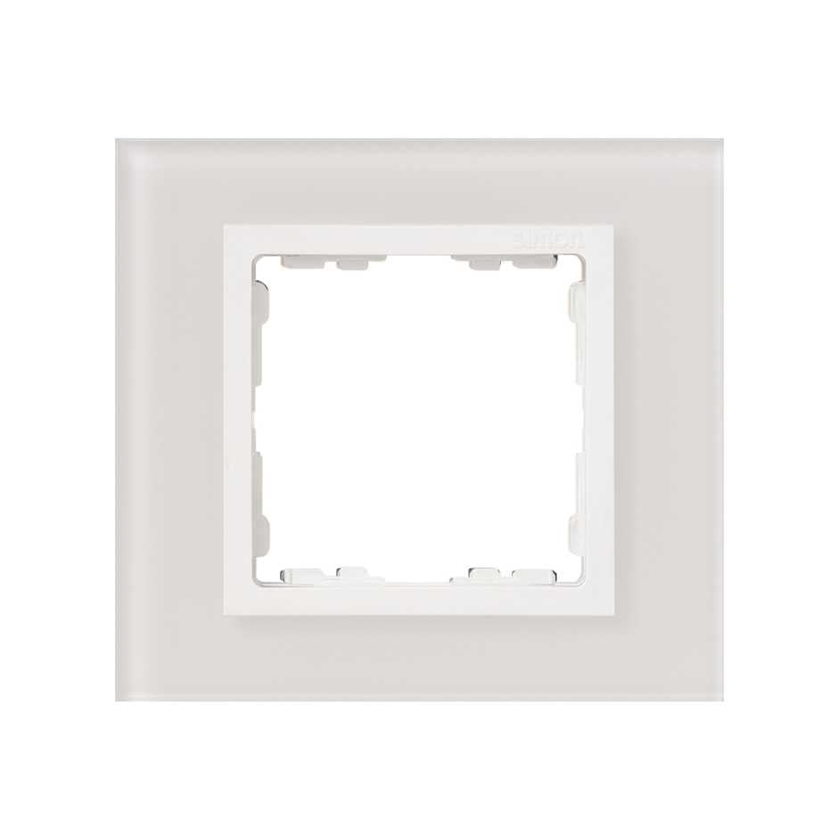 82617-30 - Marco para 1 elemento cristal blanco interior blanco Simon 82 Nature