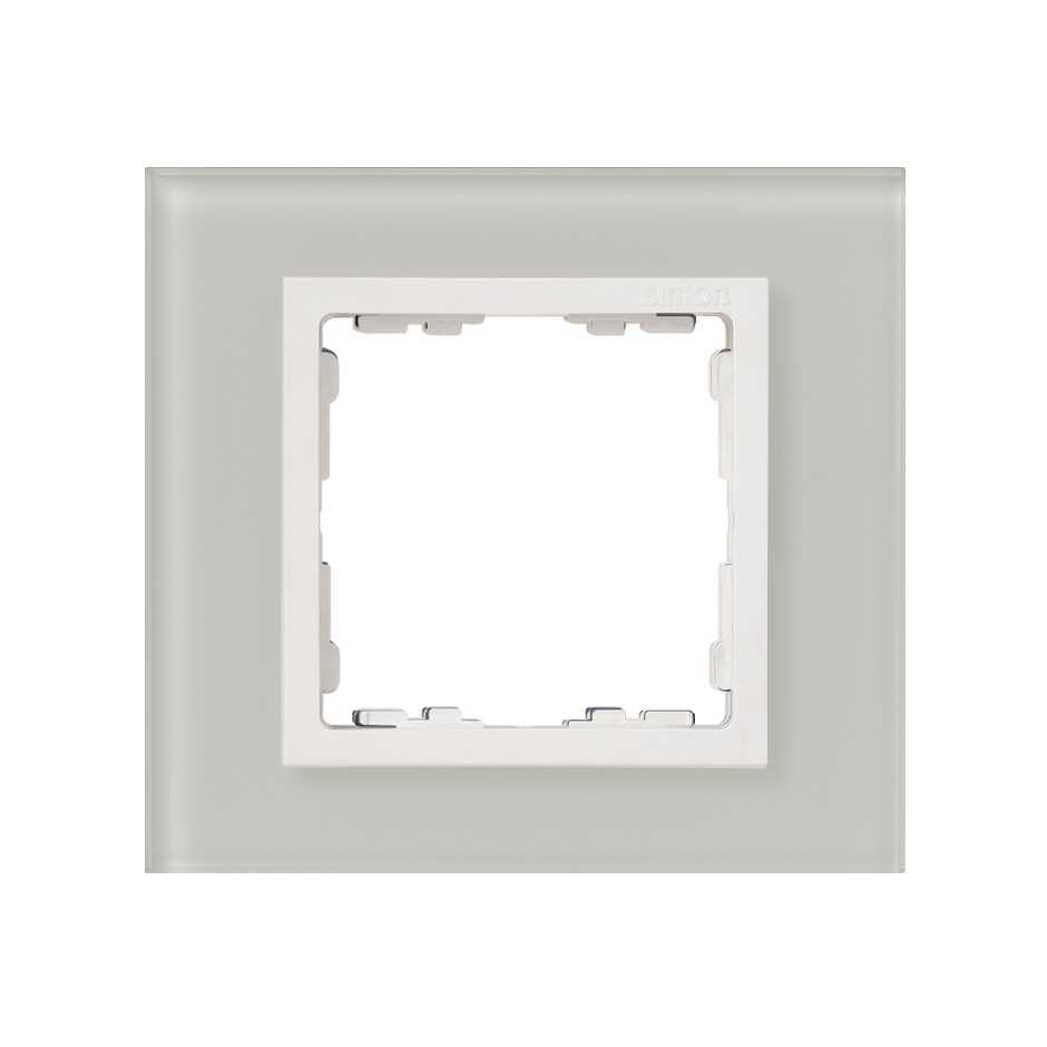 82617-60 - Marco para 1 elemento cristal natural interior blanco Simon 82 Nature
