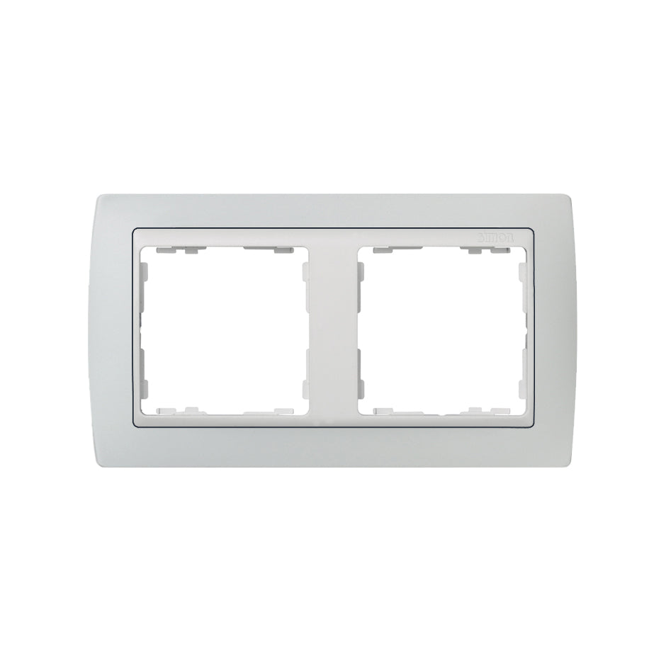 82621-33 - Marco para 2 elementos gris interior blanco Simon 82