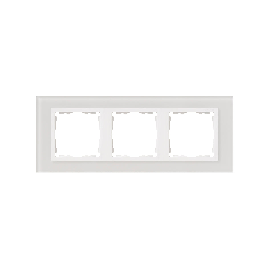 82637-30 - Marco para 3 elementos cristal blanco interior blanco Simon 82 Nature