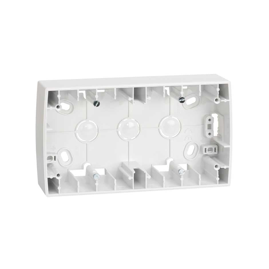 82760-30 - Caja de superficie baja para 2 elementos blanco Simon 82