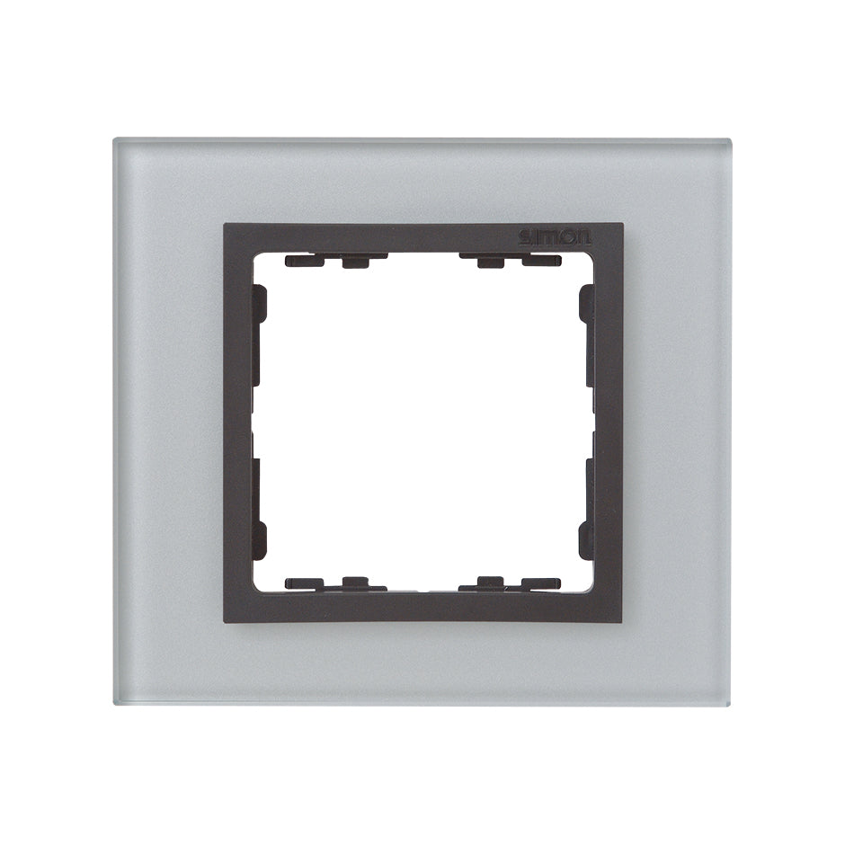 82817-35 - Marco para 1 elemento cristal gris interior grafito Simon 82 Nature