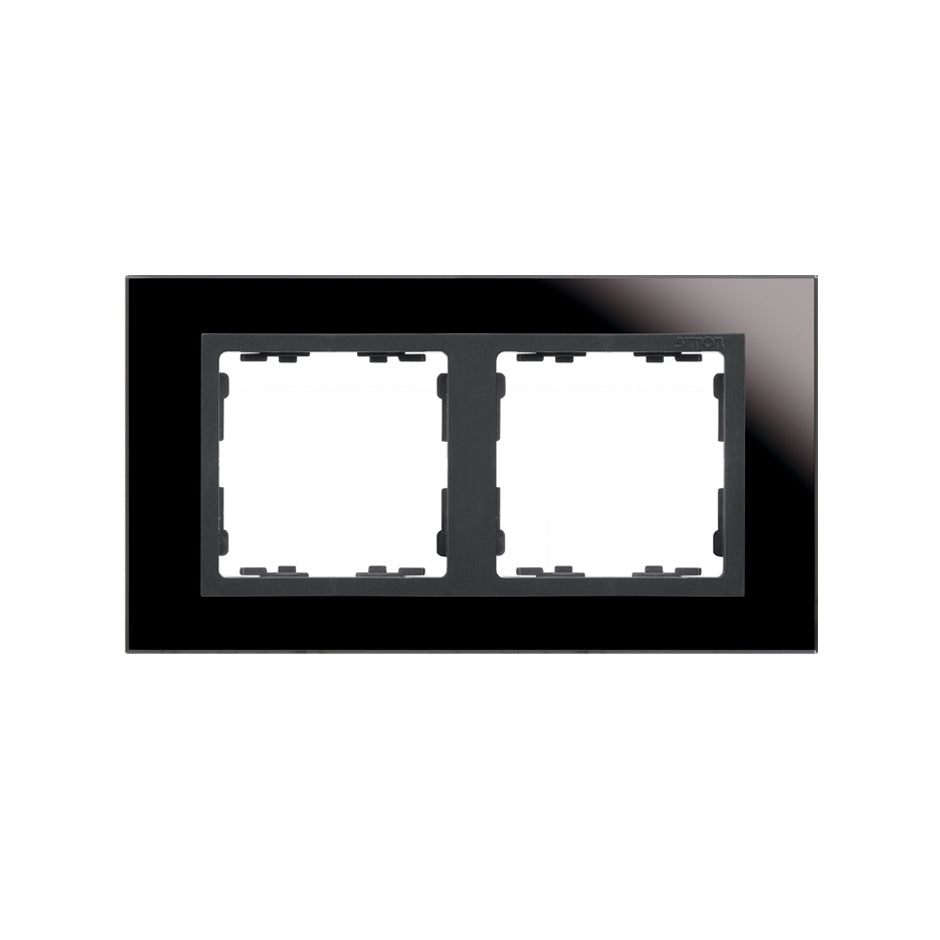82827-32 - Marco para 2 elementos cristal negro interior grafito Simon 82 Nature