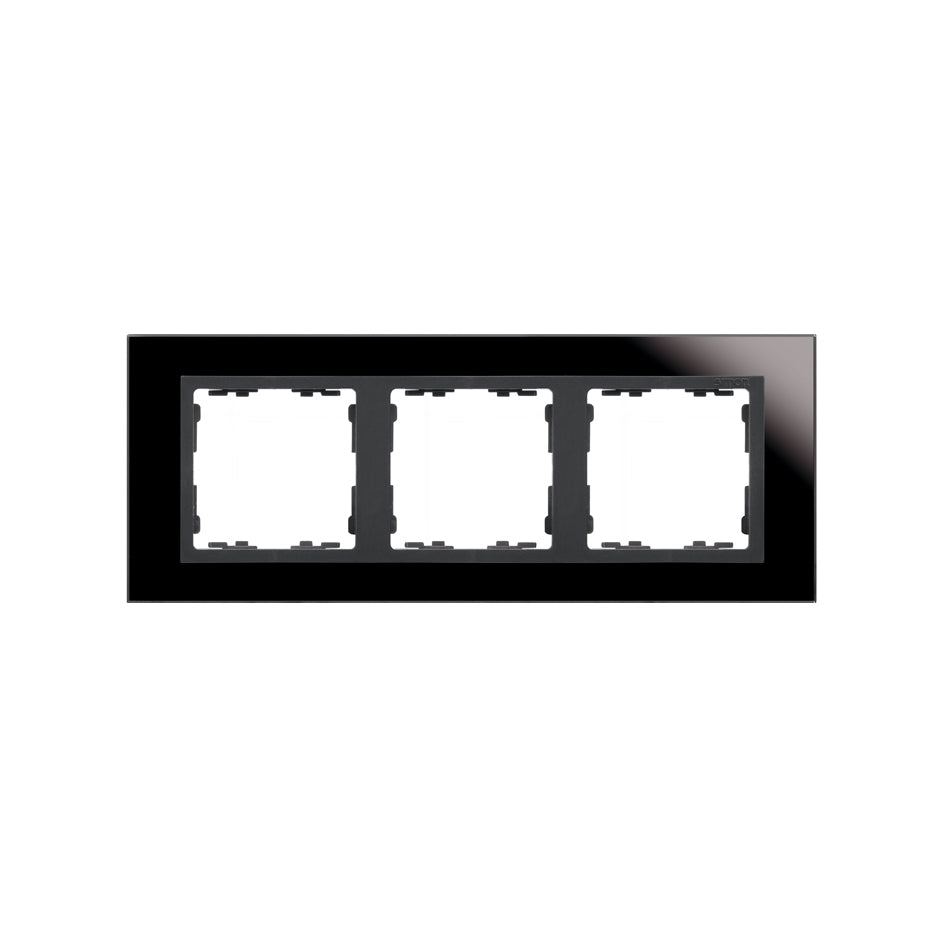 82837-32 - Marco para 3 elementos cristal negro interior grafito Simon 82 Nature