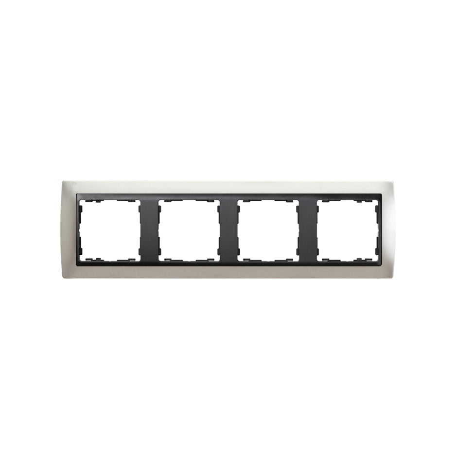 82844-33 - Marco para 4 elementos aluminio mate interior grafito Simon 82