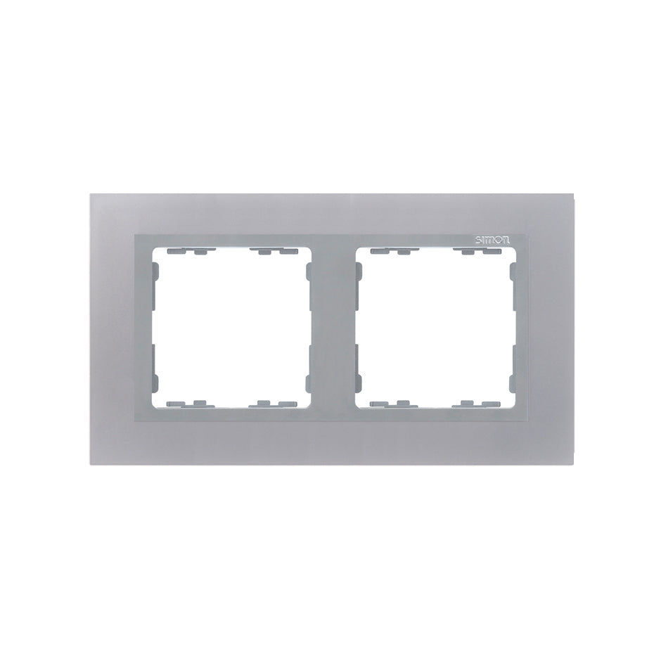 82927-33 - Marco para 2 elementos aluminio interior aluminio Simon 82 Nature