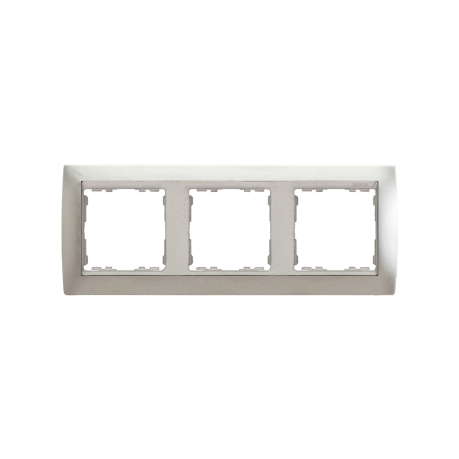 82934-33 - Marco para 3 elementos aluminio mate interior aluminio Simon 82