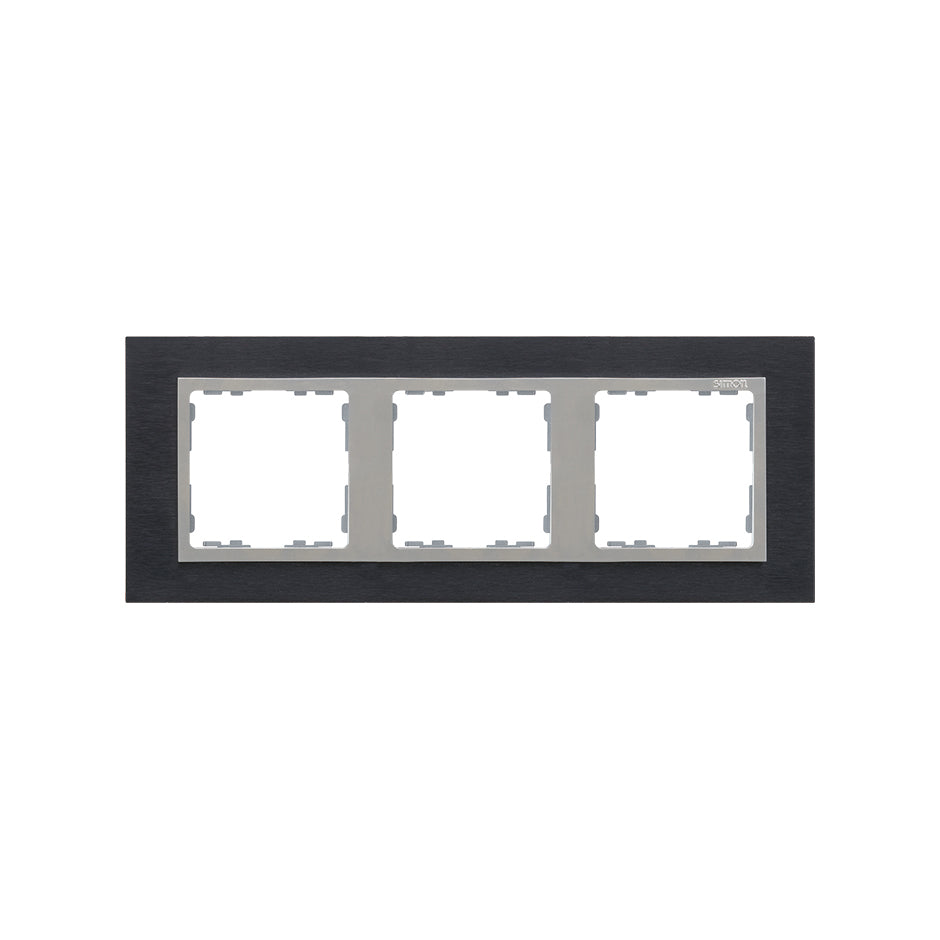 82937-63 - Marco para 3 elementos pizarra interior aluminio Simon 82 Nature