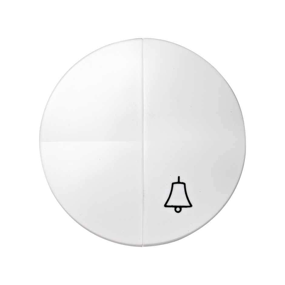 88027-30 - Tecla doble para grupo de 1 conmutador y 1 pulsador con grabado campana blanco Simon 88
