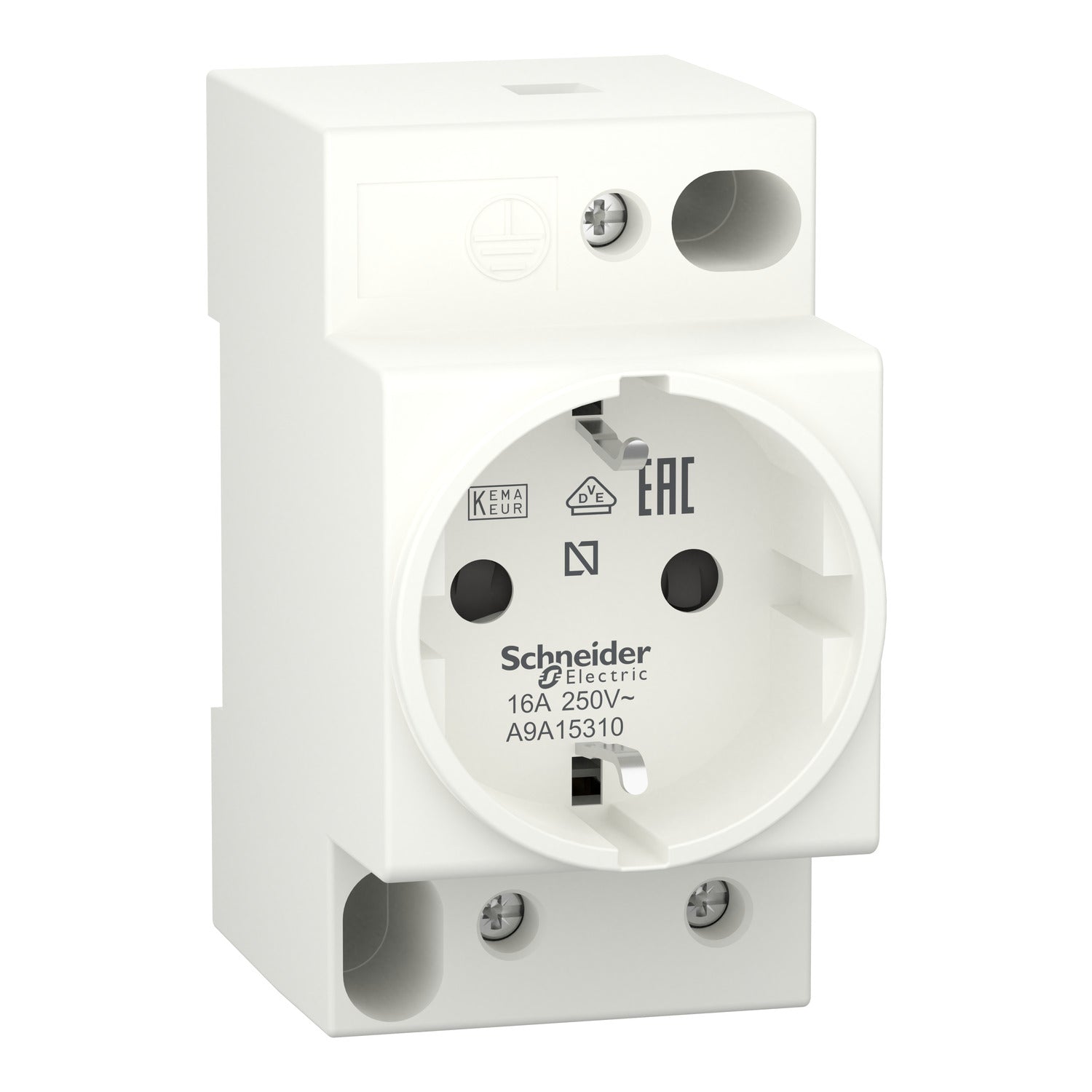 A9A15310 - Enchufe carril din Acti9 iPC 2P+T 250V Schneider