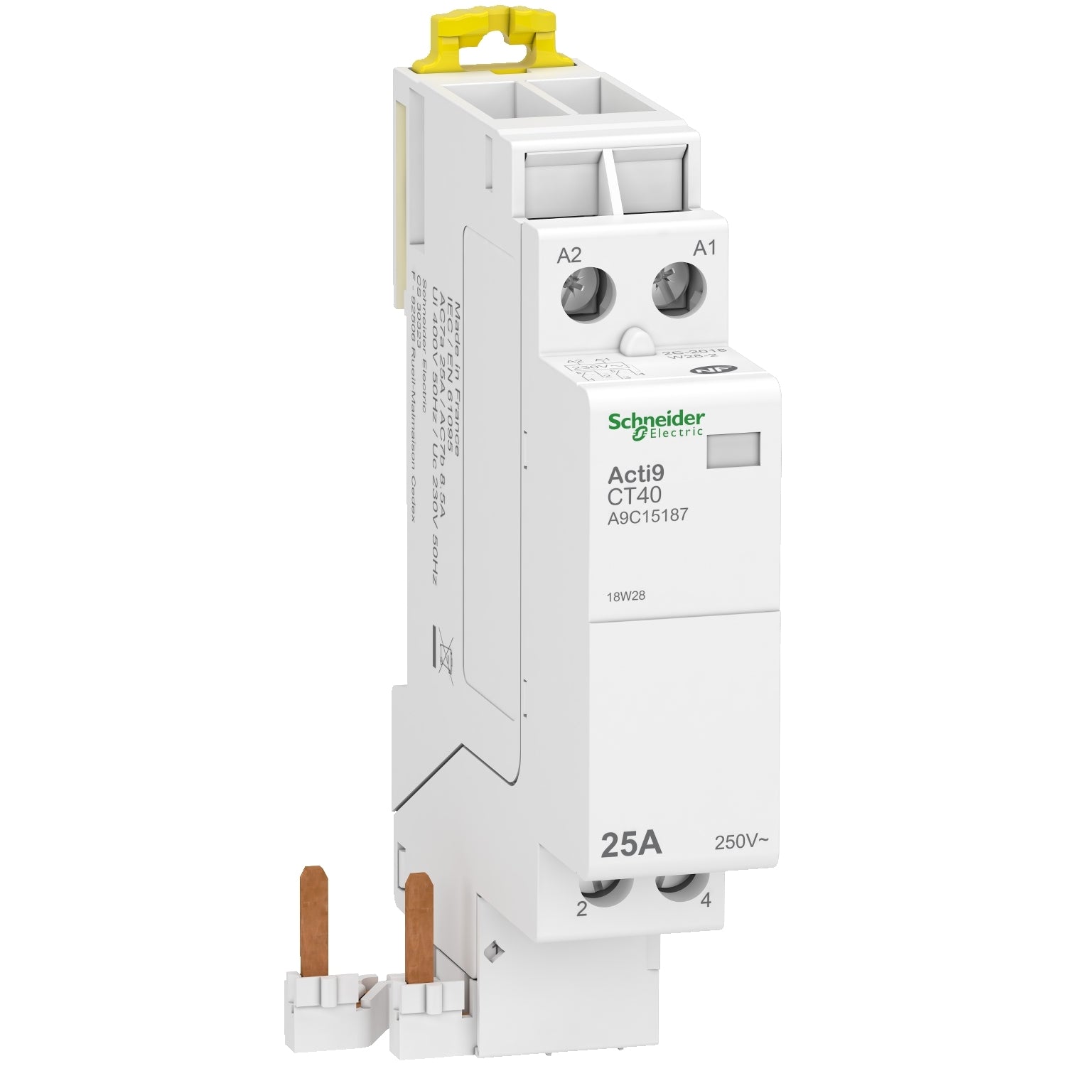 A9C15187 - Contactor Schneider modular Acti9 CT iC40 25A 2P 2 NA 230 V CA