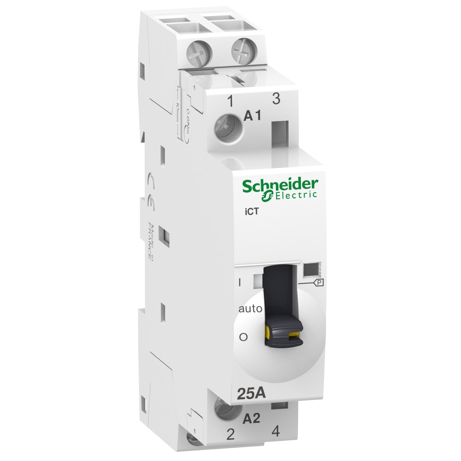 A9C21732 - Contactor Schneider modular Acti9 iCT 25A 2P 2 NA 230/240V CA con mando manual