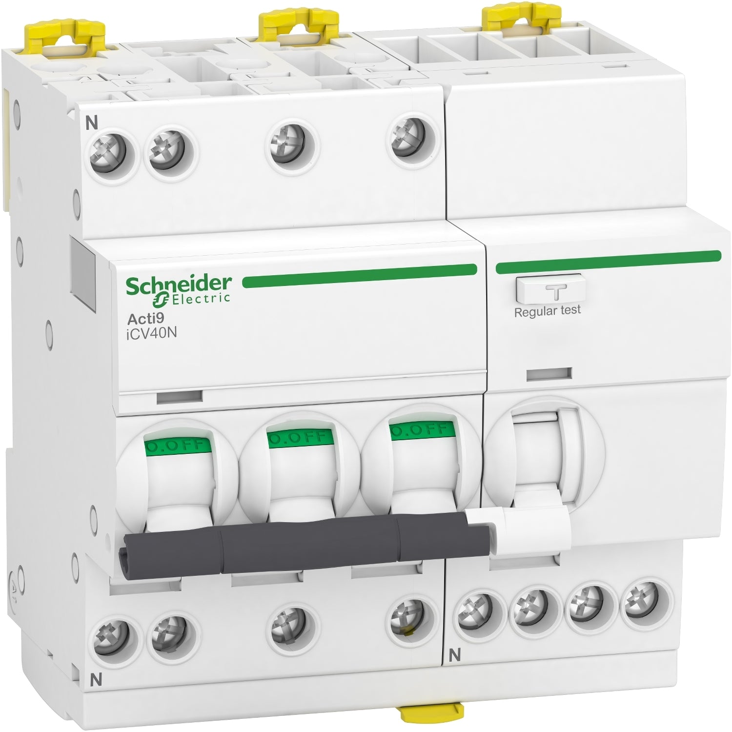 A9DE7725 - Combinado Magnetotérmico + Diferencial Tres Polos + Neutro Acti9 iCV40N 3P + N 25A 300mA AC 6kA Schneider