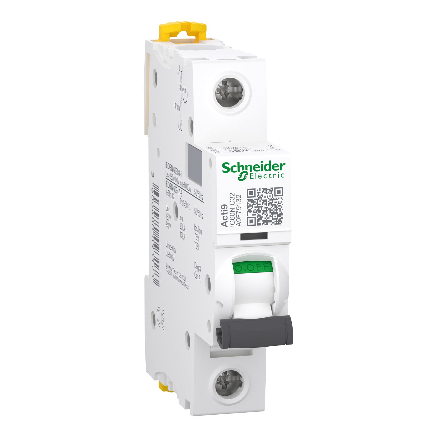 A9F79132 - Interruptor Magnetotérmico Unipolar Acti9 iC60N 1P 32A Curva C 6kA/10kA Schneider