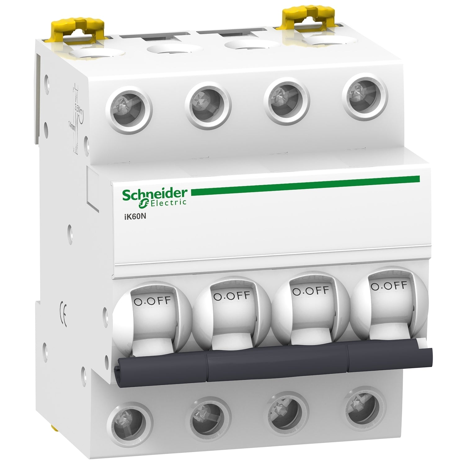 A9K17432 - Interruptor Magnetotérmico Tetrapolar Acti9 iK60N 4P 32A Curva C 6kA Schneider