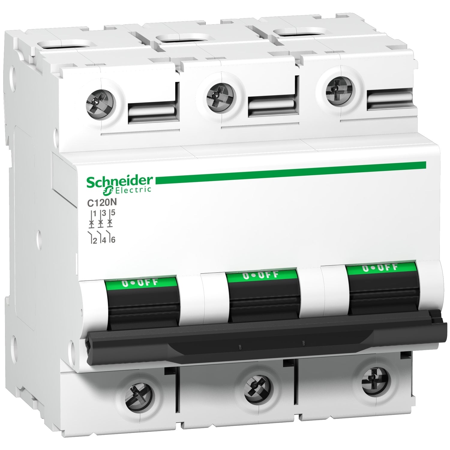 A9N18364 - Interruptor Magnetotérmico Tripolar Acti9 C120N 3P 63A Curva C 10kA Schneider