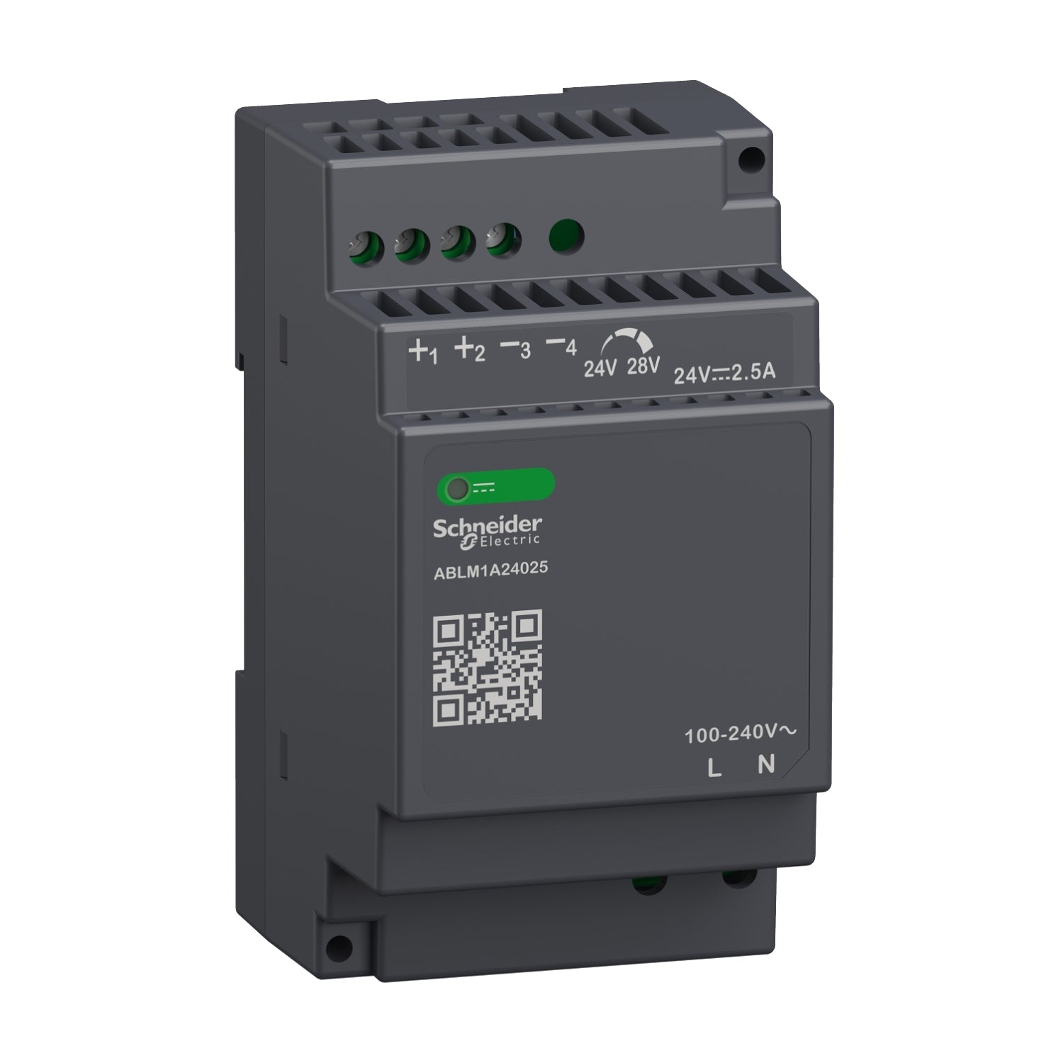 ABLM1A24025 - Fuente de alimentación regulada 100-240v ac 24v 2.5 a monofásica modular Schneider