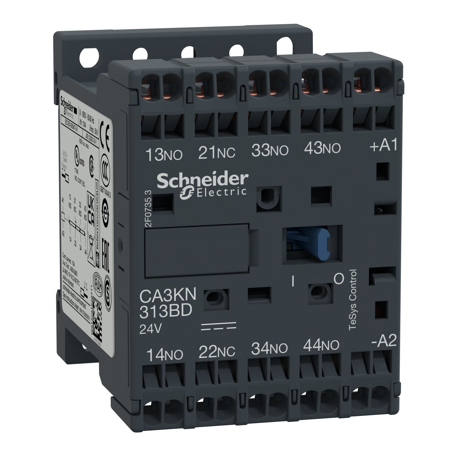 CA3KN313BD - Minicontactor auxiliar - 24V DC - 3NA1NC Schneider