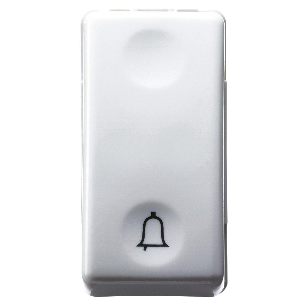 GW20512 - Pulsador unipolar 250v ac - na 10a - con símbolo timbre - 1 módulo - system white Gewiss
