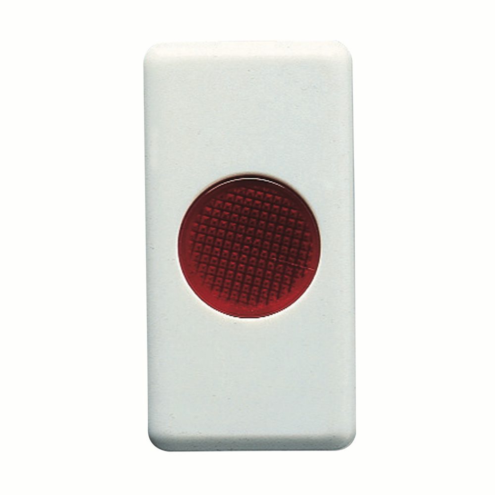 GW20603 - Testigo de señalización individual - 12/24/250v - rojo - 1 módulo - system white Gewiss