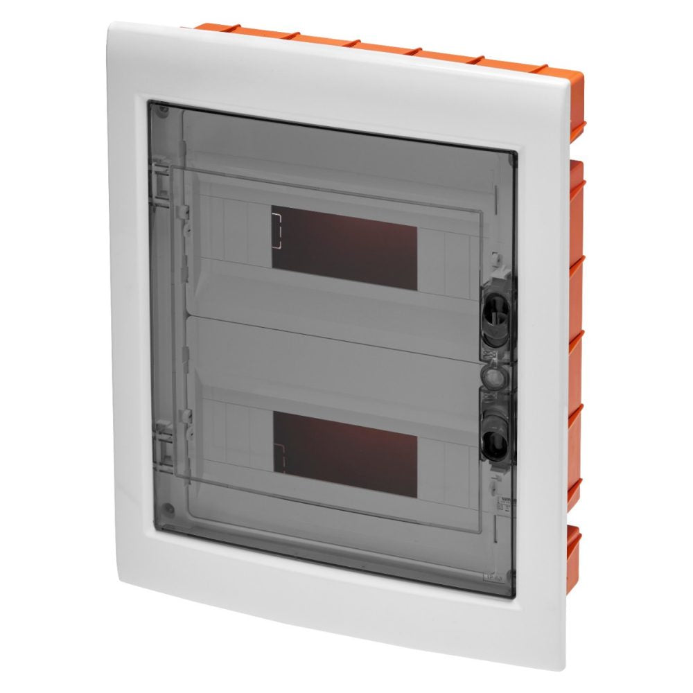 GW40606 - Cuadro eléctrico empotrar - puerta transparente ahumada (12x2) 24 módulos ip40 Gewiss
