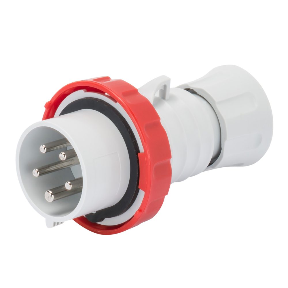 GW60031H - Clavija móvil recta hp - ip66/ip67/ip68/ip69 - 3p+n+t 16a 380-415v 50/60hz - rojo - 6h - conexionado de tornillo Gewiss