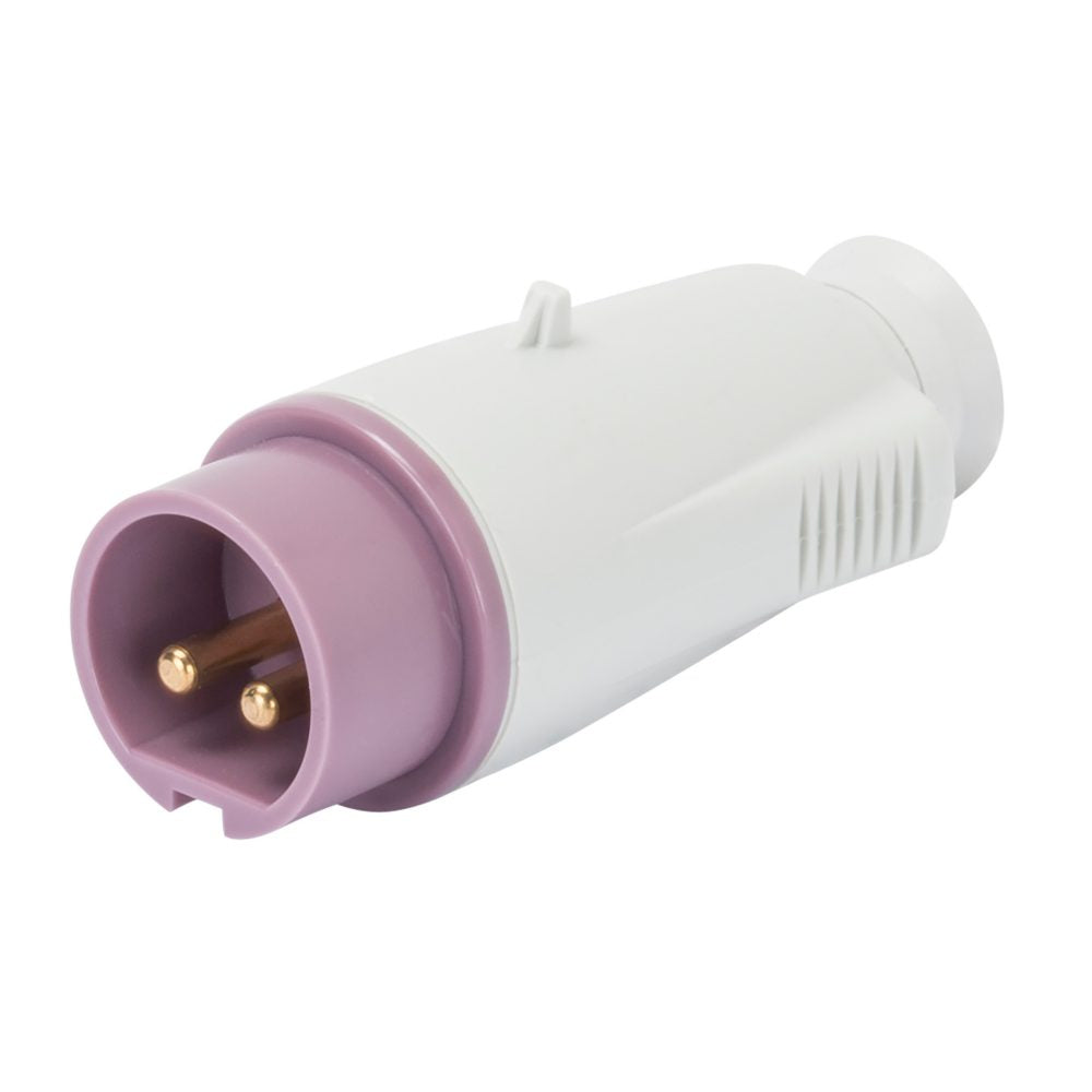 GW60073 - Clavija móvil recta - ip44 - 2p 32a 20-25v 50-60hz - violeta - s r - conexionado de tornillo Gewiss