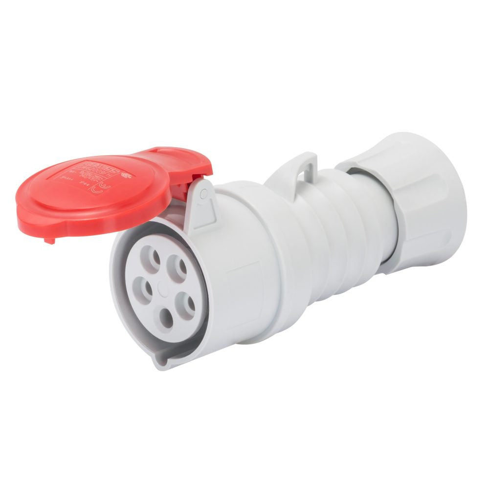 GW62008H - Base móvil recta hp - ip44/ip54 - 3p+t 16a 380-415v 50/60hz - rojo - 6h - conexionado de tornillo Gewiss