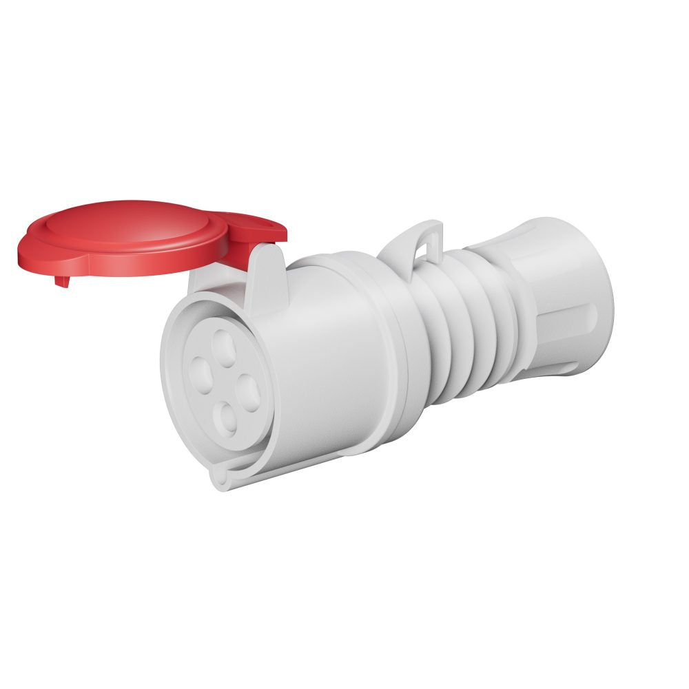 GW62019H - Base móvil recta hp - ip44/ip54 - 3p+t 32a 380-415v 50/60hz - rojo - 6h - conexionado de tornillo Gewiss