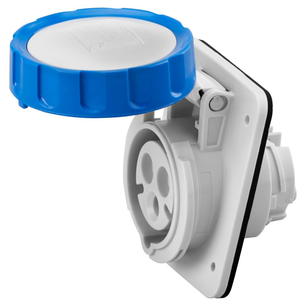 GW62227H - Base fija de empotrar a 10° hp - ip66/ip67 - 2p+t 16a 200-250v 50/60hz - azul - 6h - conexionado de tornillo Gewiss