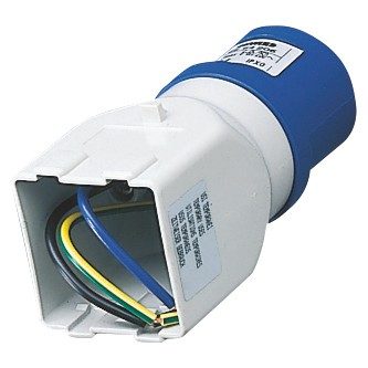 GW64206 - Adaptador industrial/residencial - clavija 2p+t 16a 230v ac 50/60hz - preparado para 2 módulos system Gewiss
