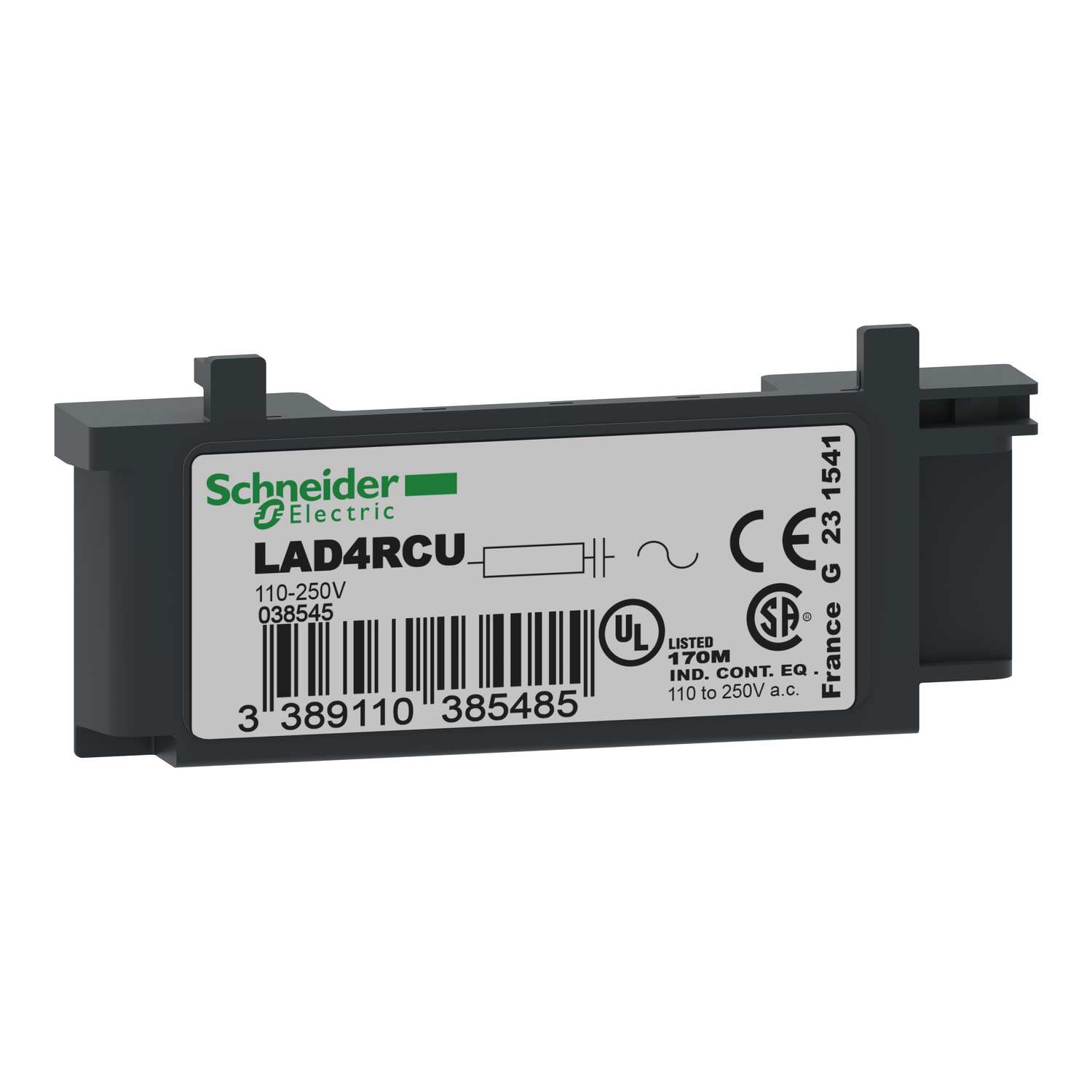 LAD4RCU - Supresor transitorio RC Tesys deca 110...250 V CA Schneider