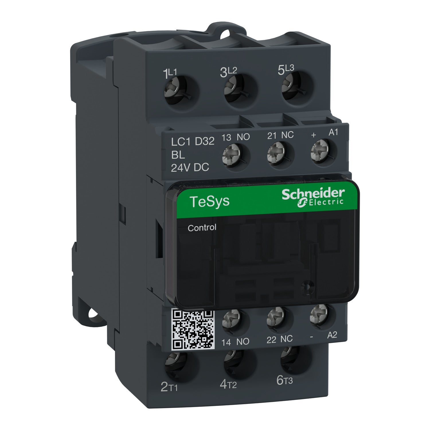 LC1D32BL - Contactor Tesys D - 3P(3 NA) - AC-3 - <= 440 V 32 A - 24 V CC bobina bajo consumo Schneider
