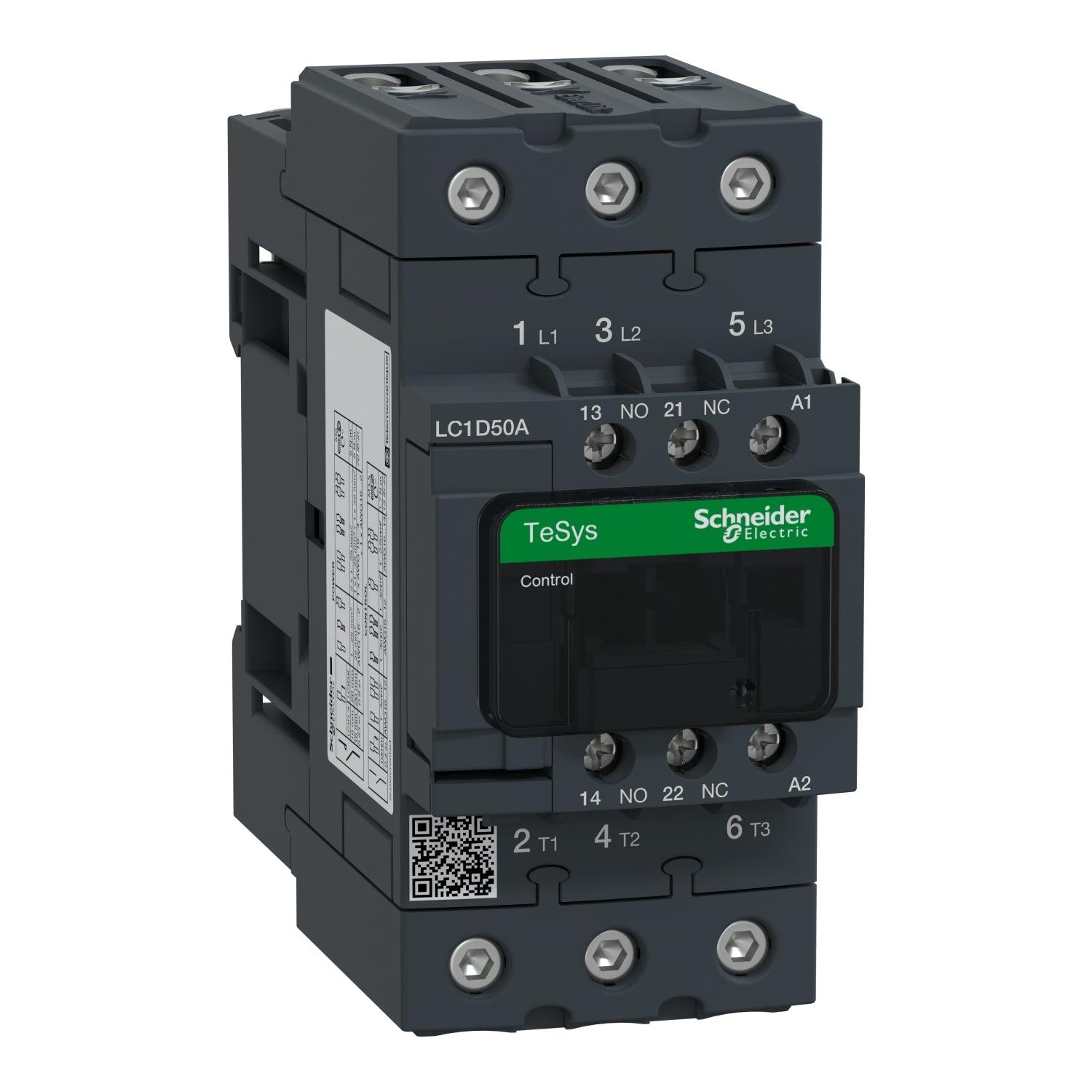 LC1D50AB7 - Contactor Tesys D - 3P(3 NA) - AC-3 - <= 440 V 50 A - 24 V CA 50/60 Hz bobina Schneider
