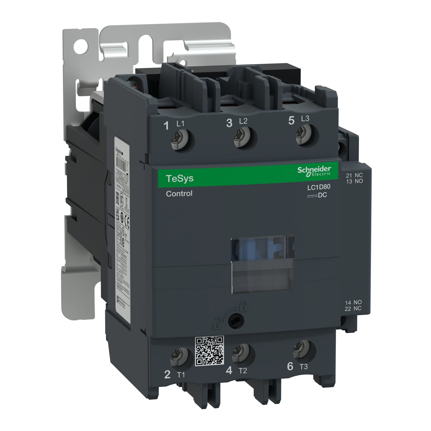 LC1D80BD - Contactor Tesys D 3P (3 NA) AC-3 <= 440V 80A 24V CC bobina Schneider