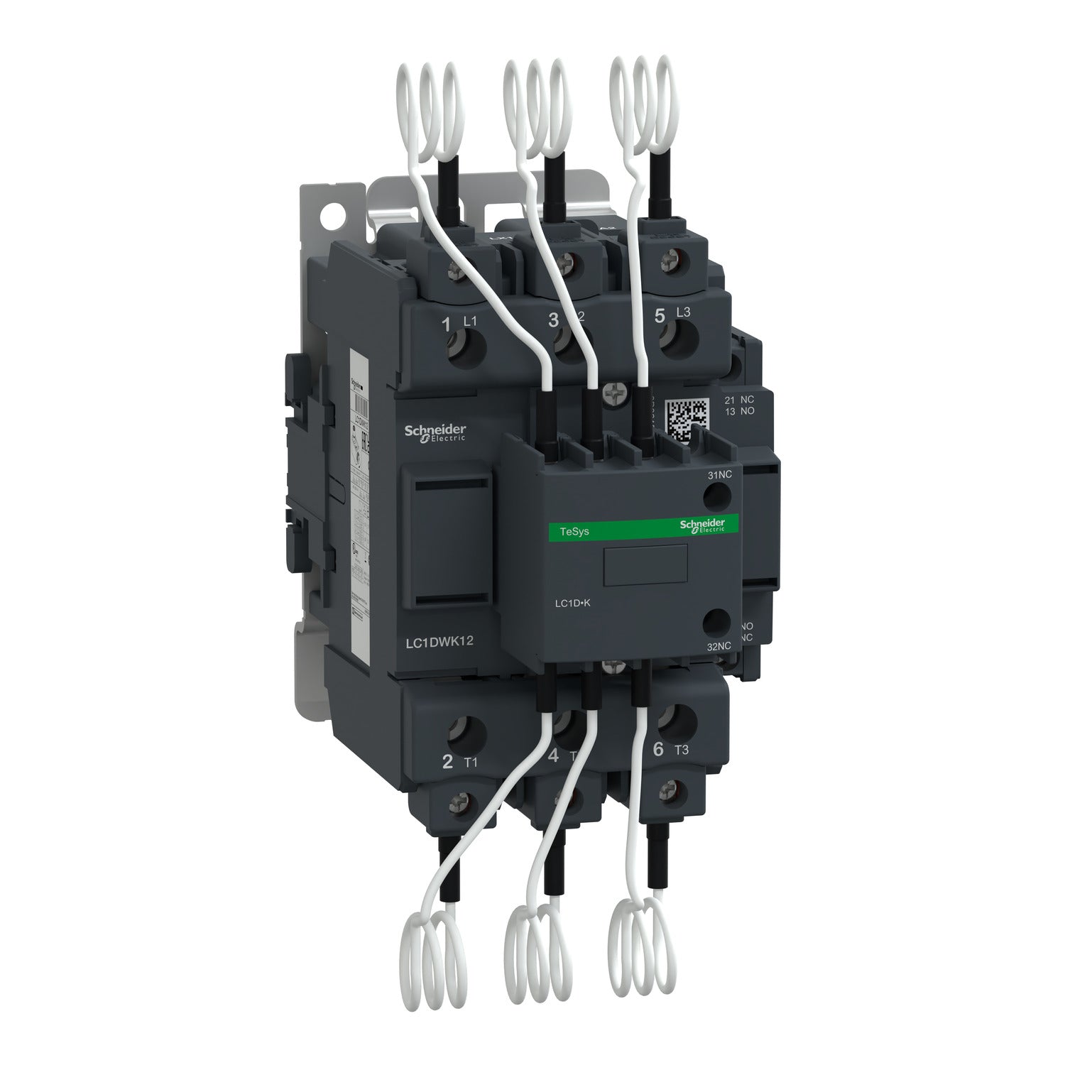 LC1DWK12Q7 - Tesys D LC1D.K p/ com. de condensadores- 3P - 60 kVAR - 415 V - 380 V CA bobina Schneider