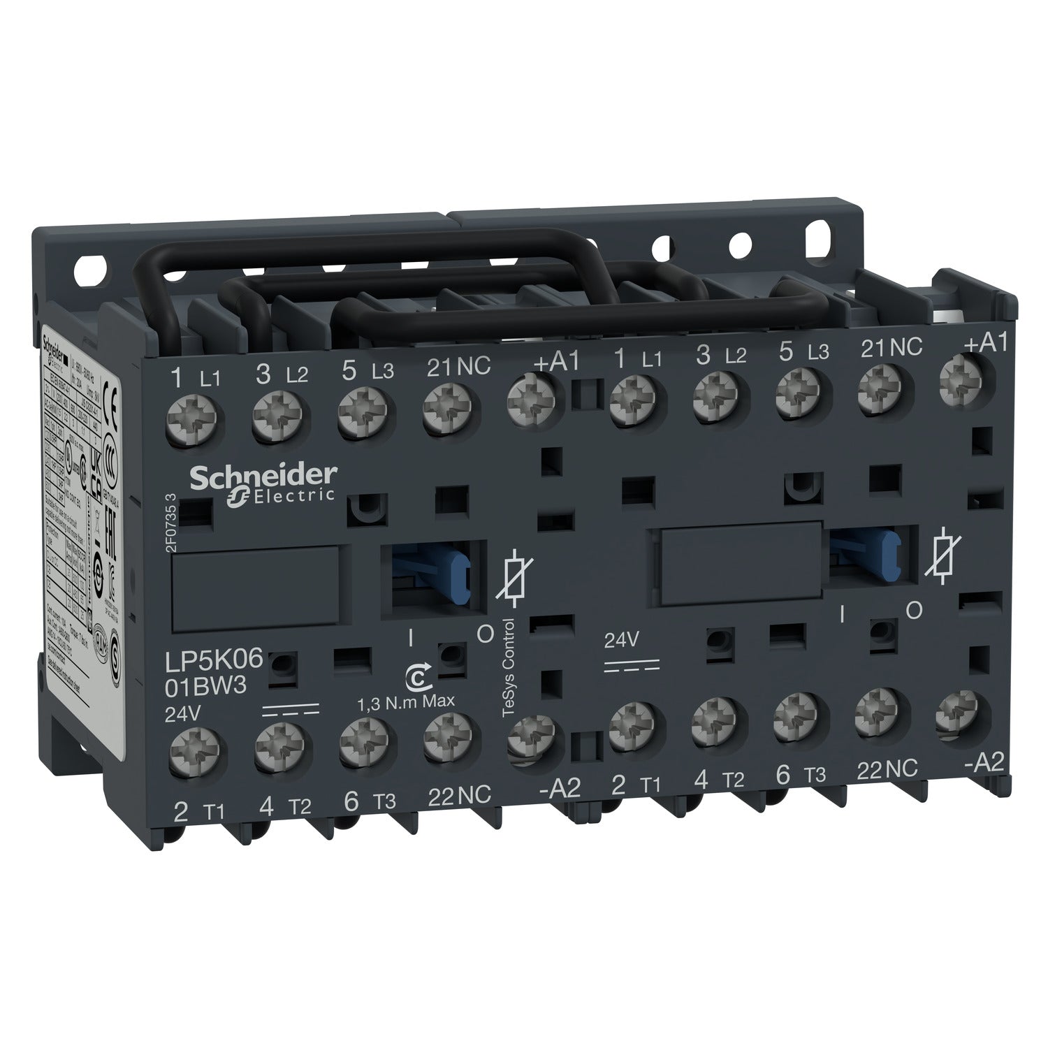 LP5K0601BW3 - Inversor Tesys K - 3P(3 NA) - AC-3 - <= 440 V 6 A - 24 V bobina CC Schneider