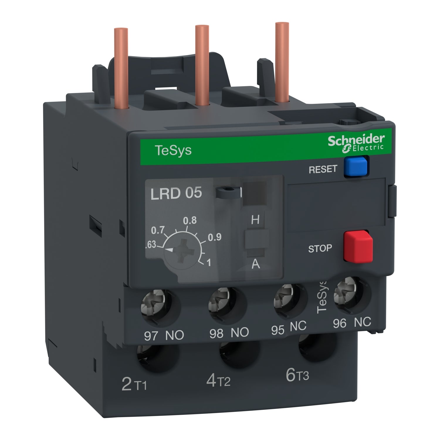 LRD05 - Relé térmico Schneider TeSys 0.63-1 A Clase 10A